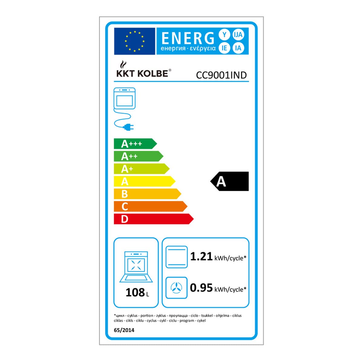 KKT KOLBE Fours et cuisinières avec plaque à induction | 90 cm | 108 l | 4 zones | zone flexible | 9 niveaux de chaleur | CC9001IND