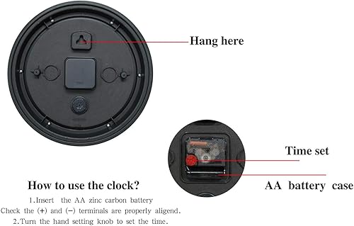 Miniatura 5 de Reloj de pared impermeable retro silencioso de 12 pulgadas para interiores y exteriores, con termómetro, funciona con pilas, reloj redondo de cuarzo