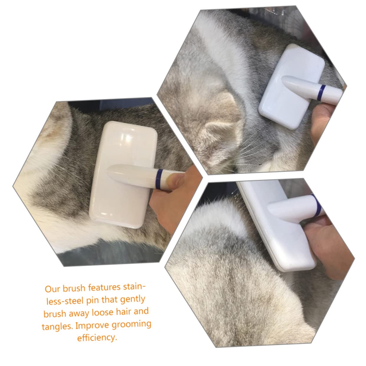 Toddmomy 4piezas Cepillo Profesional Para Mascotas Cepillo Quitapelos Para Perros y Gatos Diseño Compacto y Ligero Para Eliminar Pelo Suelto y Masajear La Piel Accesorios De Cuidado De
