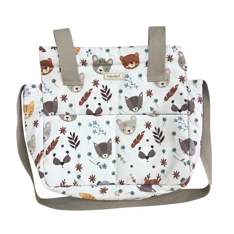 Cosamui Bolso para Carro de bebé de Paseo   Universal   Gran Capacidad   Bolsillos Exterior e Interiores (Animales del Bosque)