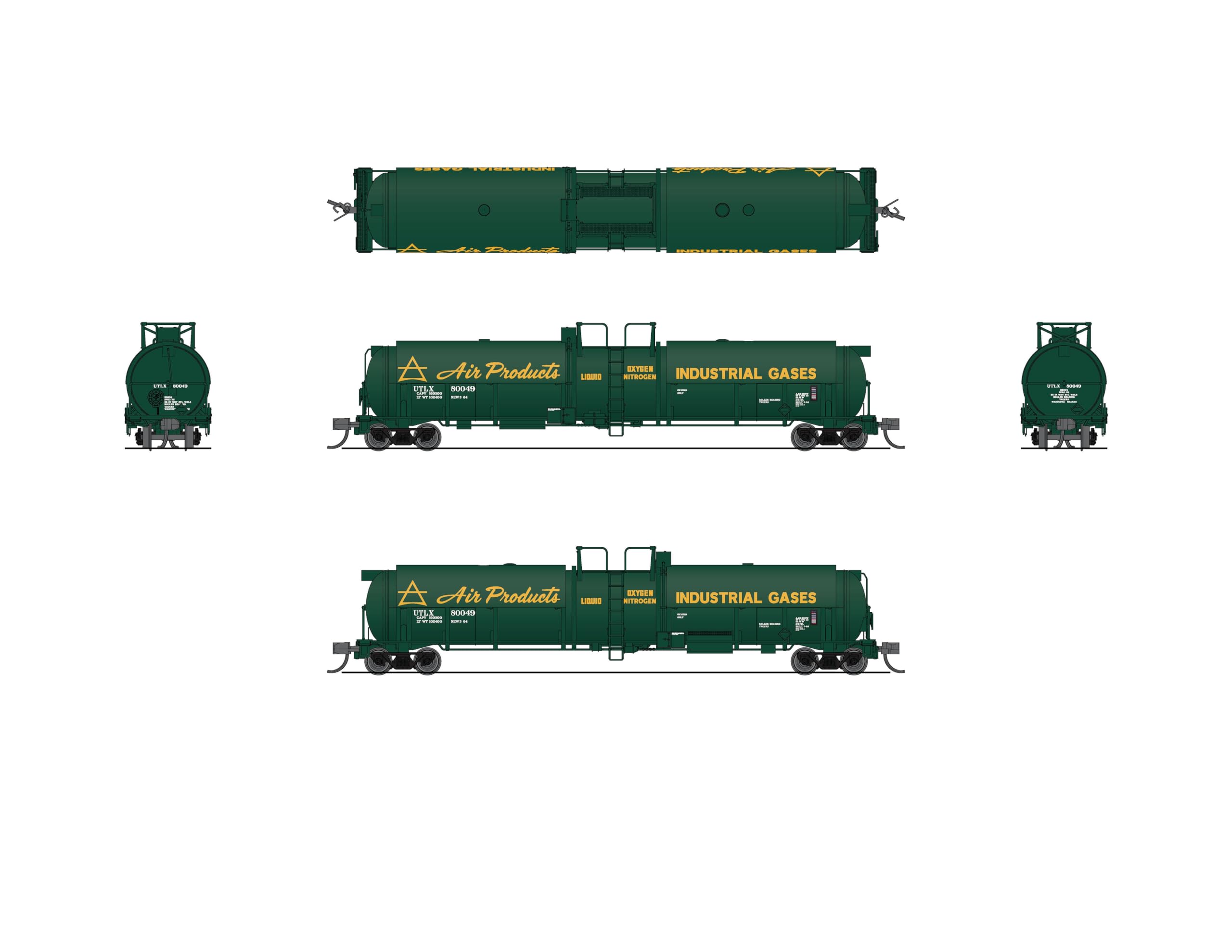 Atlas HO Scale 40' Reefer Container 3-Pk Evergreen/EMCU #5321510/5321551/5321649