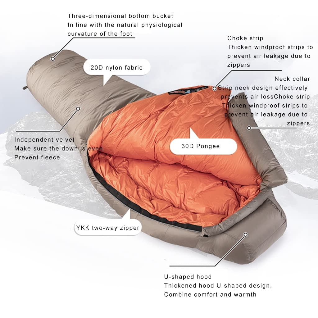 Schlafscke fr Erwachsene, Schlafsack Outdoor Minus 20 Grad Warm Outdoor  Camping Light Goose Einfach zu lagern und zu tragen : Amazon.de: Sport &  Freizeit