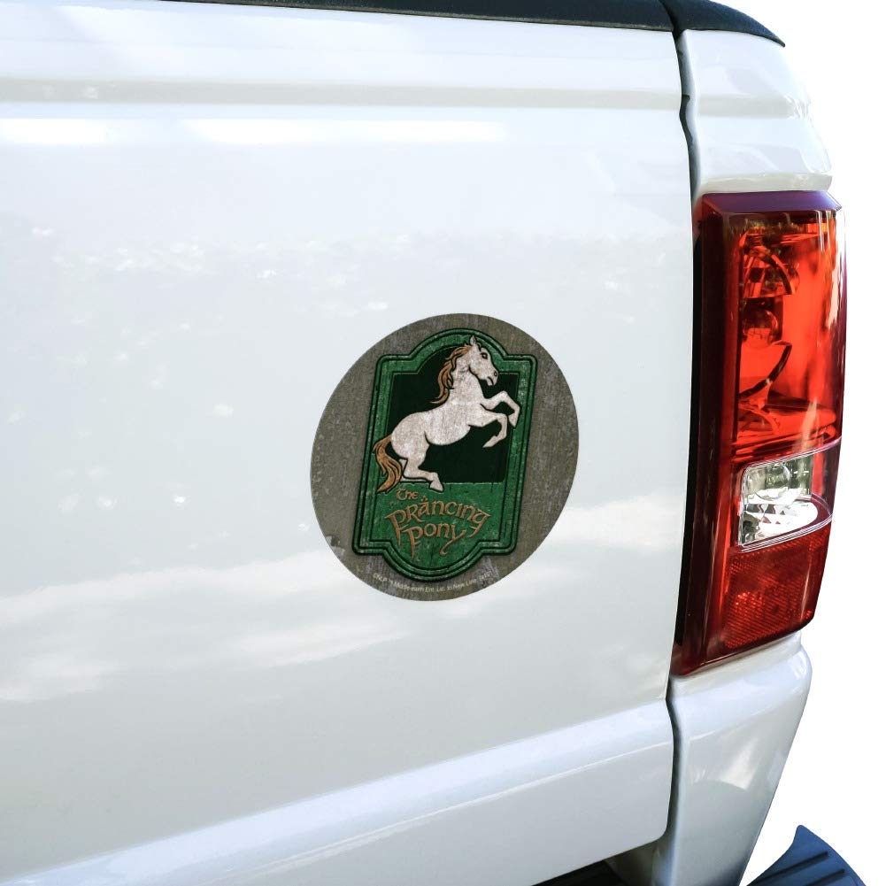 The Lord of The Rings The Prancing Pony Automotive Car Refrigerator Locker Vinyl Circle Magnet