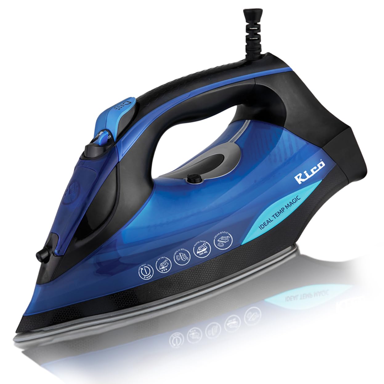 2200 Watts Japanese Technology Steam Iron with Spray | No Burn Guaranteed | Press Iron Clothing with 2 Ways Auto Shut-Off | 2 Year Replacement Warranty SI2110
