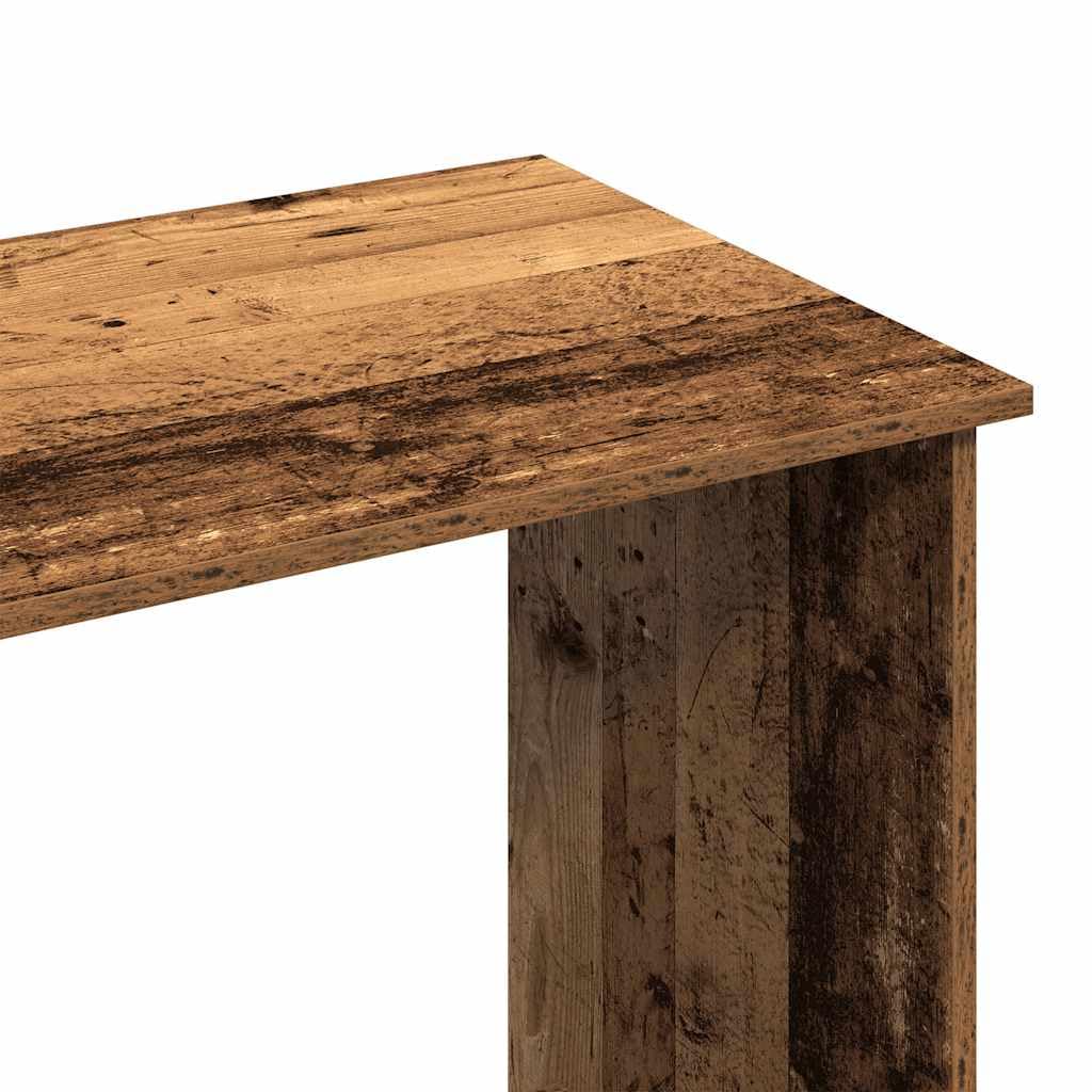 Mesa de ordenador con aspecto de madera envejecida, 102 x 50 x 75 cm, material de madera, resistente y fácil de limpiar, amplia superficie de trabajo para casa, oficina, juegos, oficina