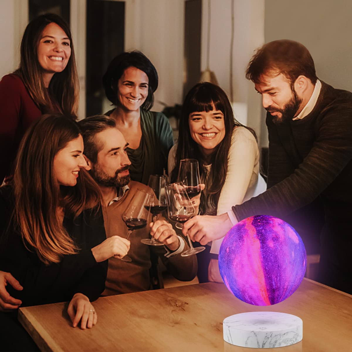 Lampada da luna a levitazione magnetica della galassia, 16 colori lampada a luna galleggiante - luce notturna per casa e ufficio regali unici
