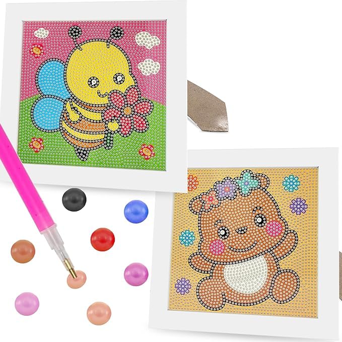 Urban Festivities 5D Diamond Painting Kit for Kids with Wooden Frame - Random Design Diamond Art for Kids Ages 6-12 DIY Painting Arts and Crafts - Diamond Dots for Kids Gifts (Set of 1) (B0D2P7Z1KN) Amazon Price History, Amazon Price Tracker