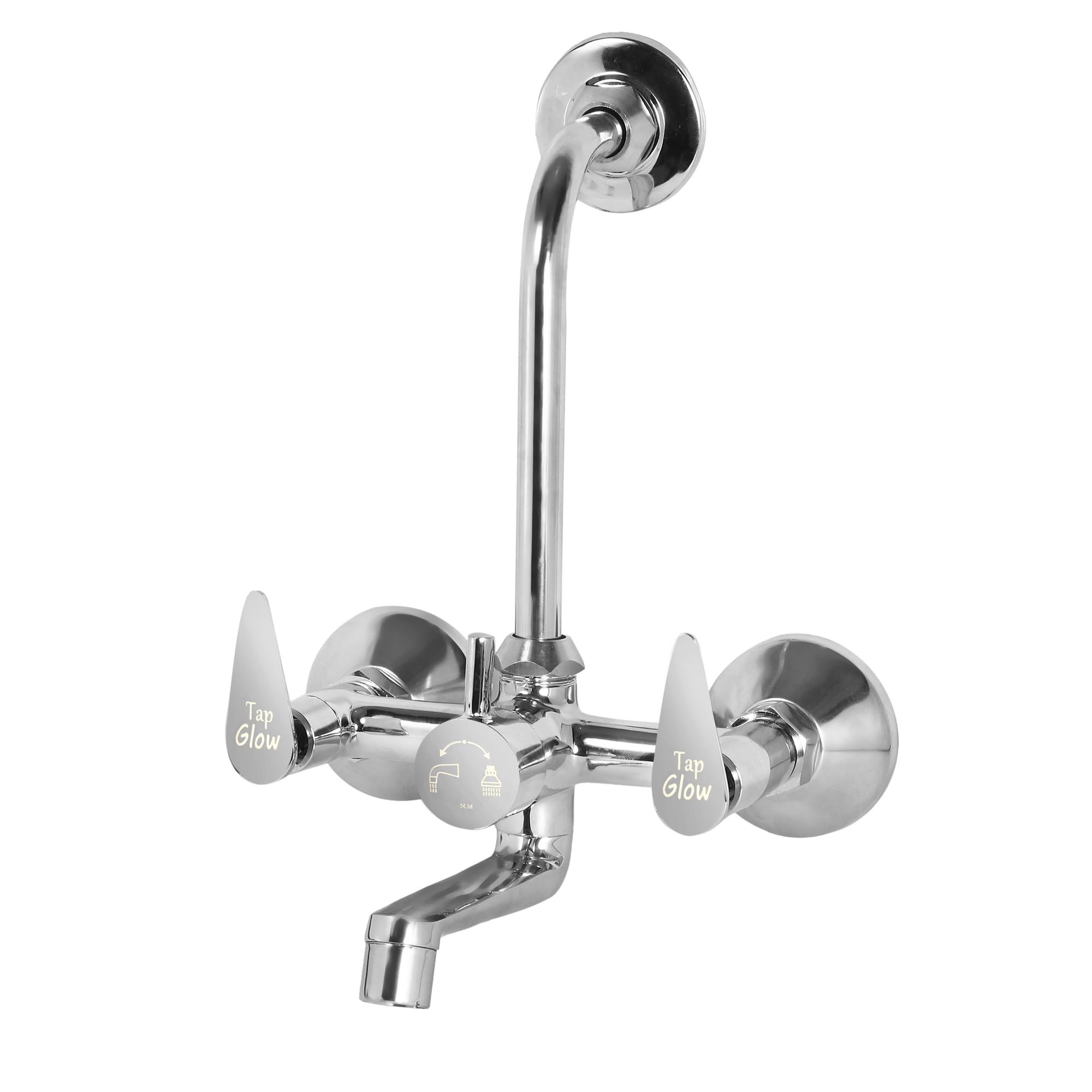 Tapglow PAAN Full Brass Wall Mixer with L Bend Pipe and Flanges (Chrome) Full Brass Wall Mixer with L Bend Pipe and Flanges Mixer Faucet (Wall Mount Installation Type) (B0C6BHPM3X) Amazon Price History, Amazon Price Tracker