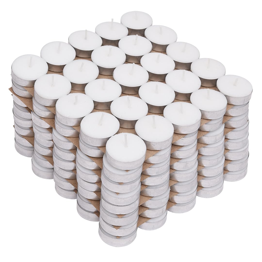 Amazon Brand-Solimo Wax Tealight Candles(Set of 200,Unscented,White)