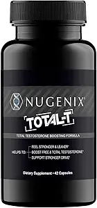 Nugenix Total-T, Free and Total Testosterone Booster Supplement for Men, 42 Count