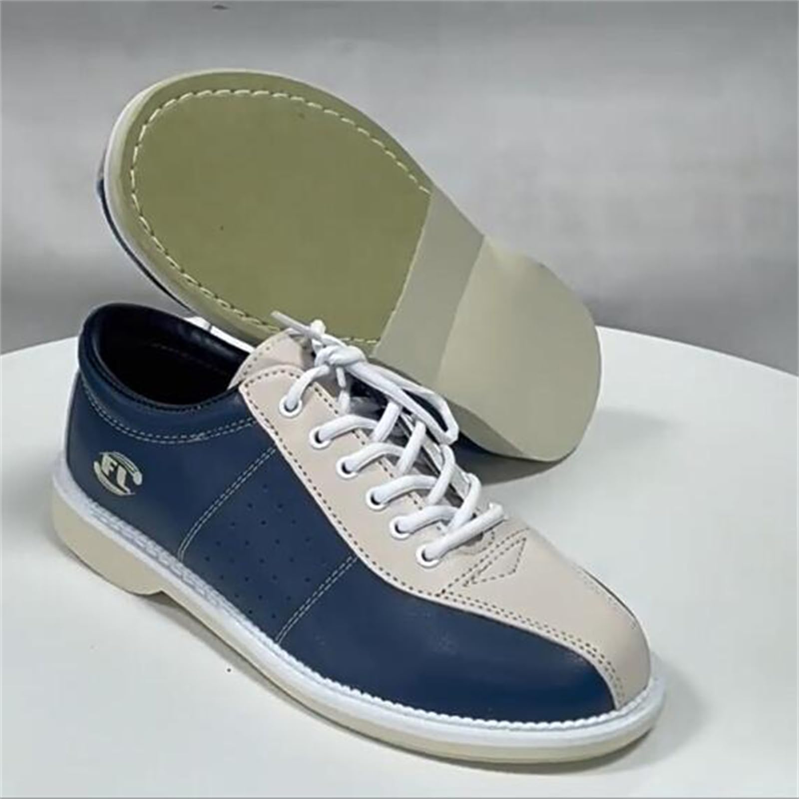 JiuQing Chaussures De Bowling pour Hommes Chaussures D'entraînement en Salle pour Débutants Semelles Coulissantes Basses Confortables