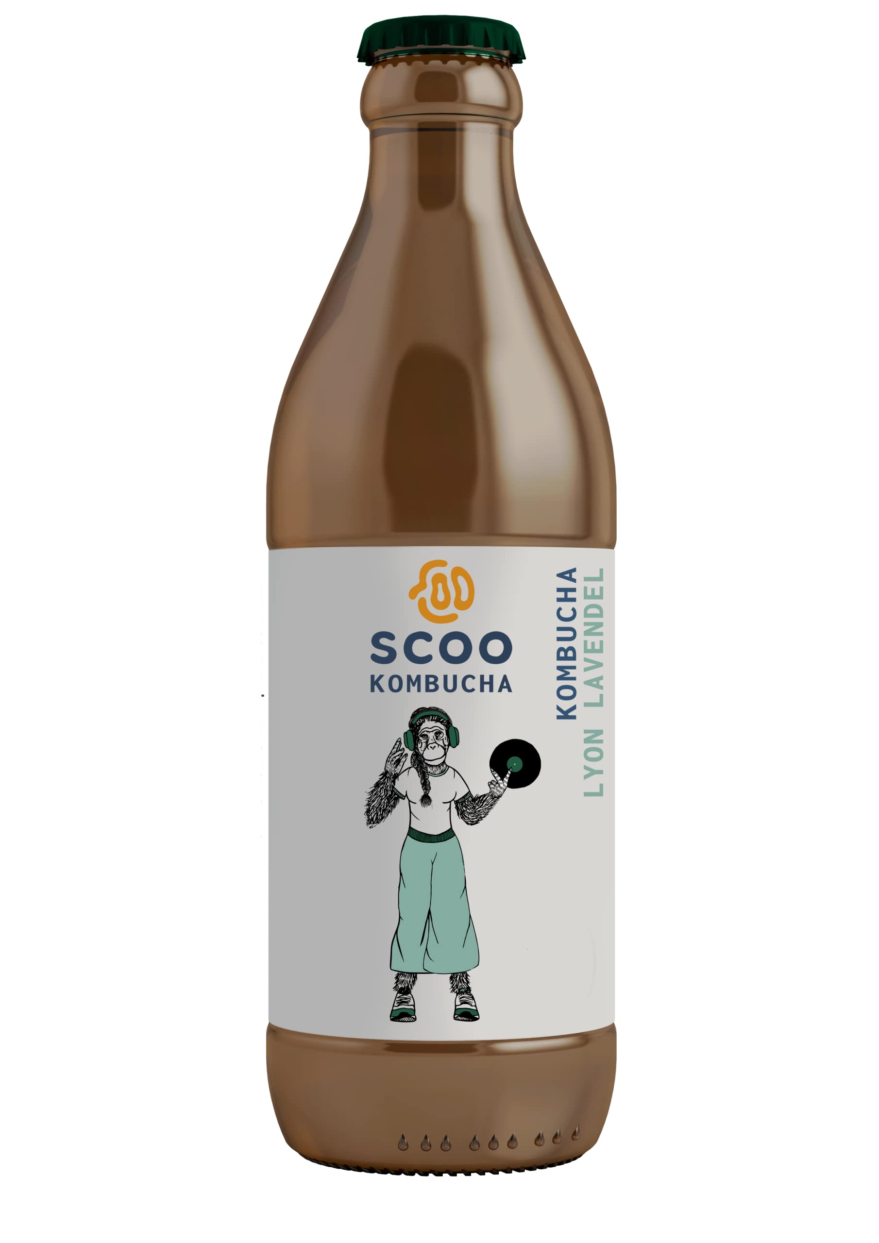 Scoo Kombucha Lyon Lavendel - 12 Flaschen 330 ml Bio Kombucha Tee unpasteurisiert