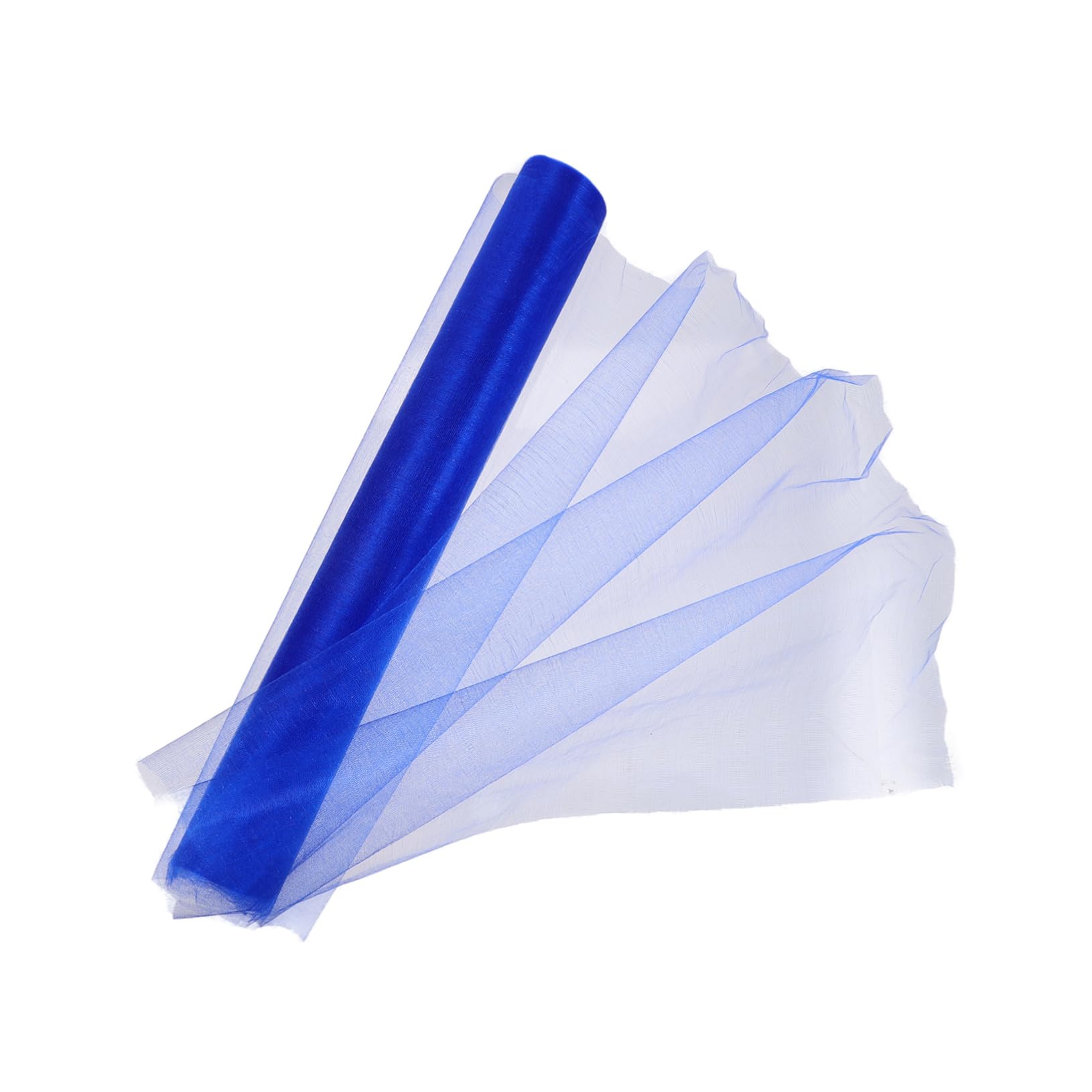 TEHAUX 1 Roll Saman Sheer Yarn Wedding Layout Gauze Party Gauze Ribbon Tulle Wedding Dress Gauze Tutu Spool Glittered Decorative Gauze Ribbon Nativity Decor Hand Decor Organza Ribbon Blue