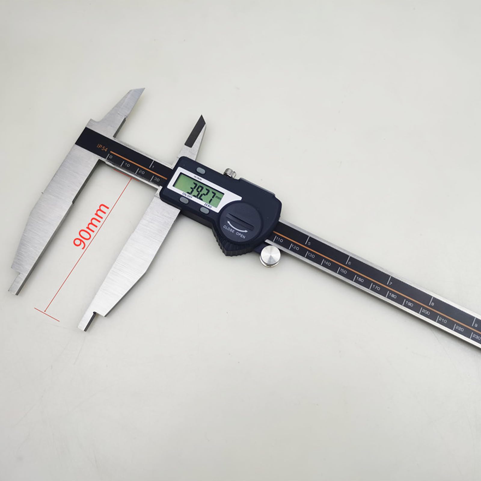 Digital Messschieber 300 mm mit Schnabellänge 90 mm, Schieblehre Messwerkzeuge IP54 Spritzwasserdicht Staubdicht Schutzdesign