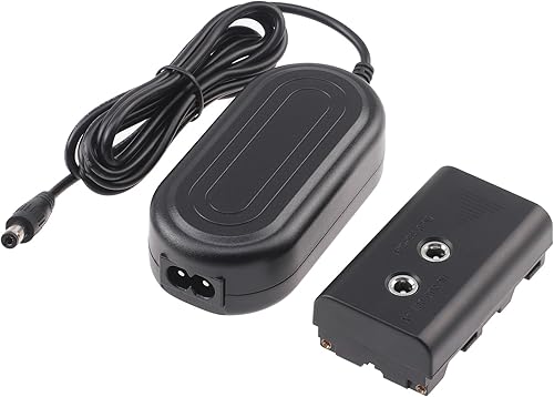 Cable adaptador de fuente de alimentación de CA + batería ficticia NP-F, acoplador de CC para Sony NP-F550 NP-F570 NP-F970 para alimentar el monitor