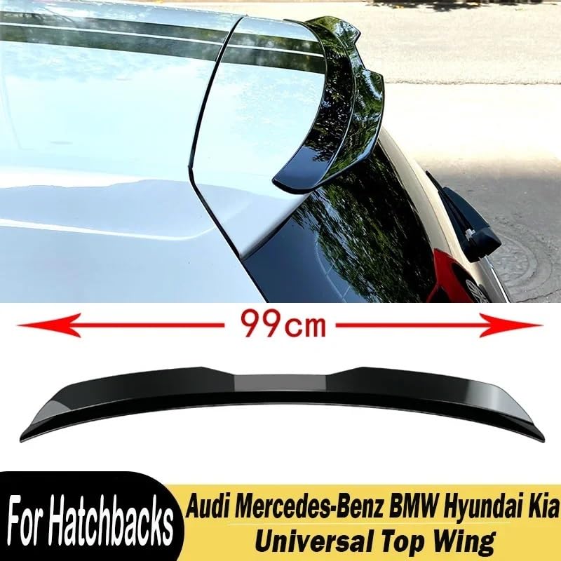 Kompatybilny z VW Audi Mercedes-Benz BMW Hyundai Kia Hatchbacks SUV tylny spojler bagażnika uniwersalne zestawy górnych skrzydeł(Matte Black)