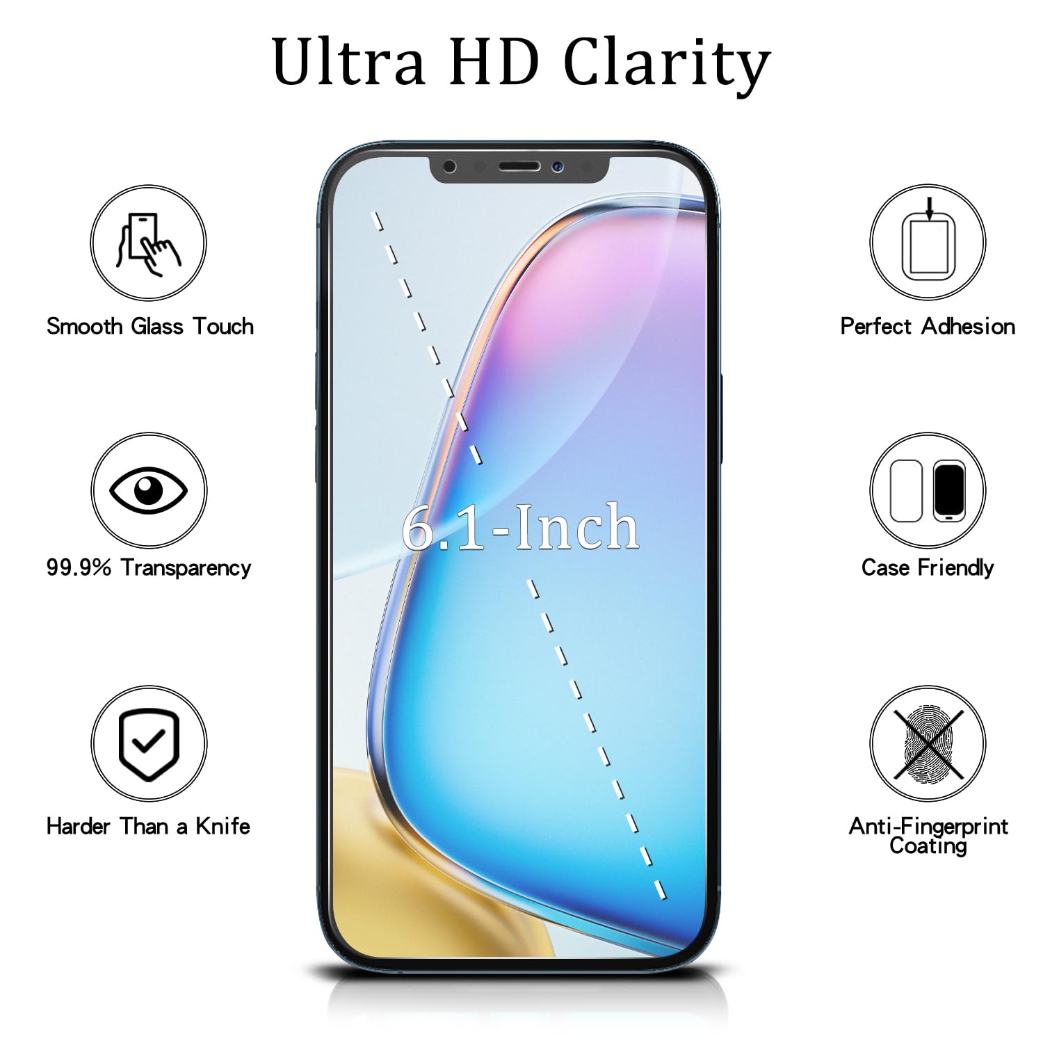 MAYtobe 2 Pezzi Porpora Privacy Pellicola Protettiva per iPhone 11