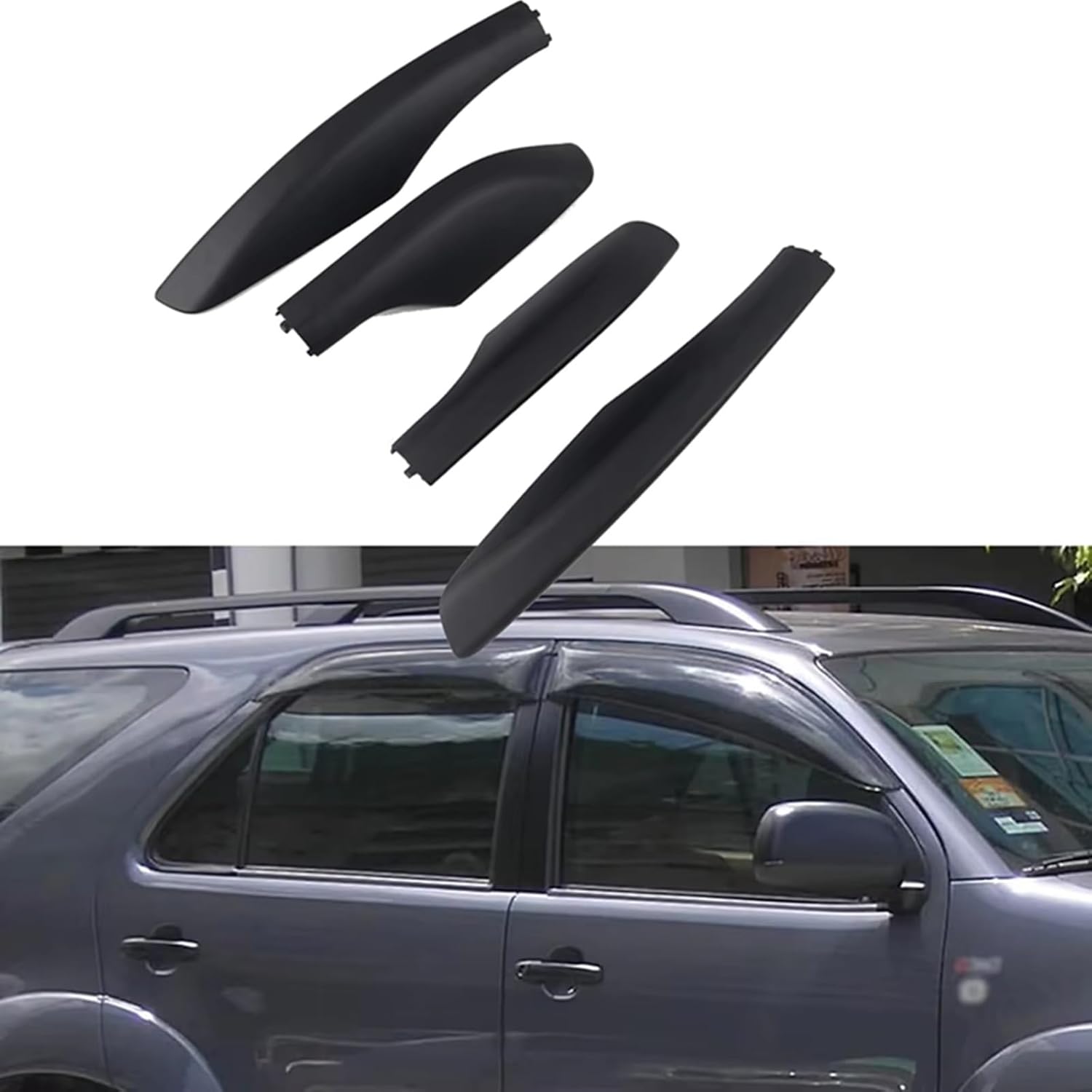 Roof Rack Shell End Compatible with Toyota for Tuner AN60 2004-2015 Roof Rack Rail Cover End Protection Exterior Shell Cap