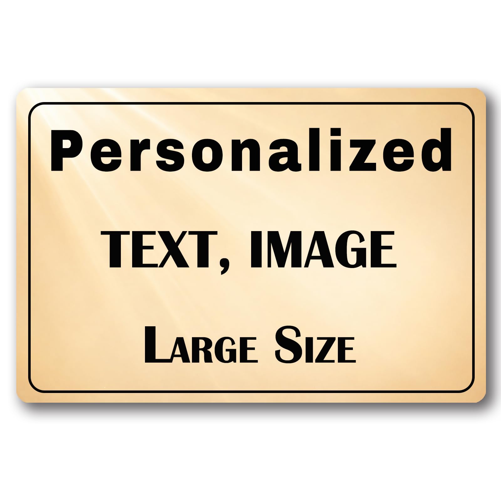 Personalized Metal Signs For Outdoor Indoor Business Home Store Office Yard Street Lawn Custom Sign With Your Logo Text Photo (Golden)