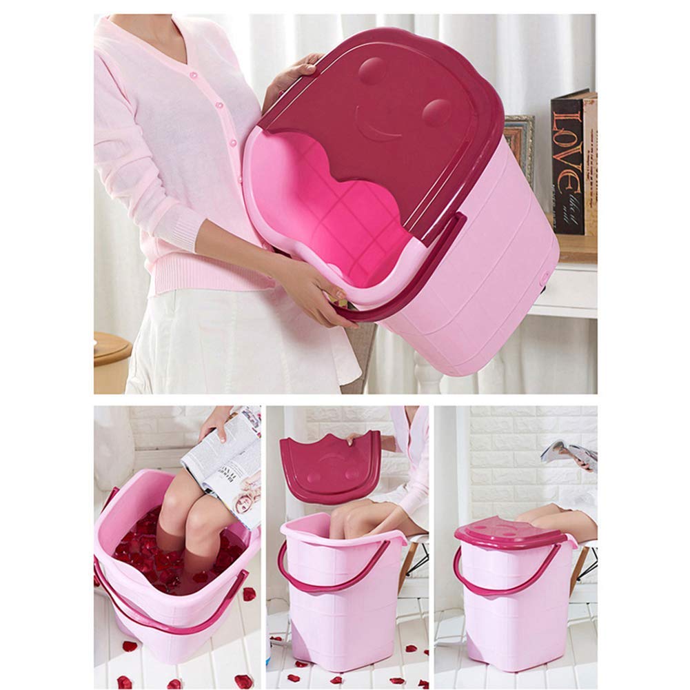 Pediluvio extra profondo in plastica, pediluvio per massaggi domestici, rulli massaggianti Rilassa i piedi doloranti oberati di lavoro - B 39 x 37 x 44 cm (C 44 x 42 x 53 cm) stella della luce