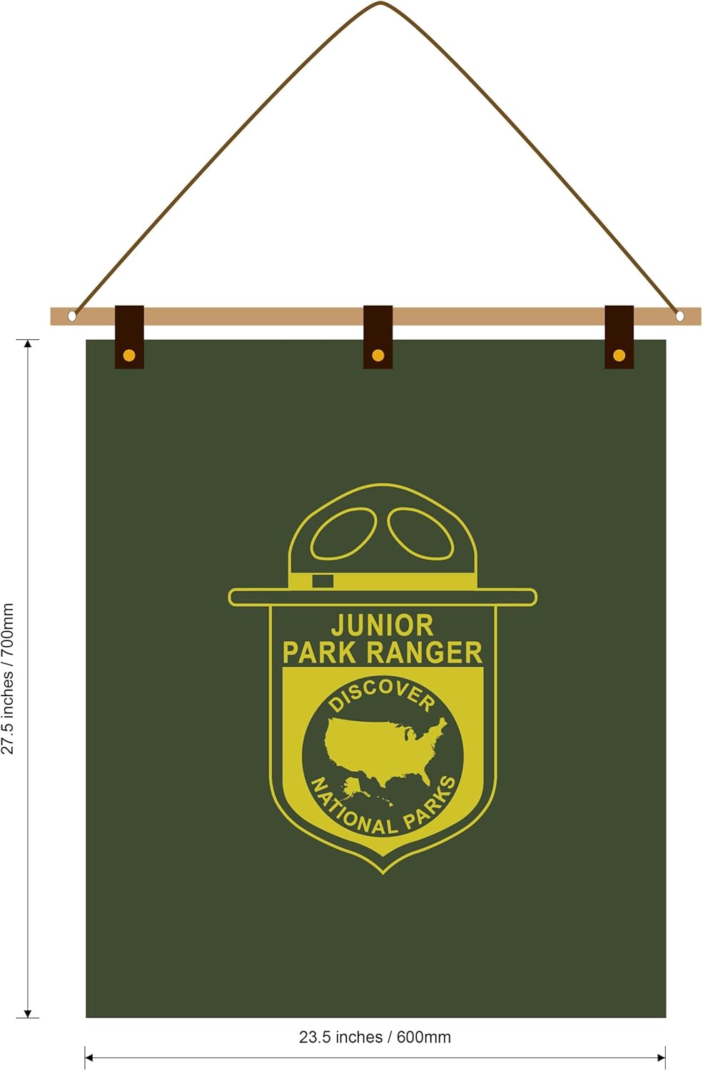 National Park Junior Ranger Scouts Badges Display BANNER Plus/Enamel Pin & Patch Organizer