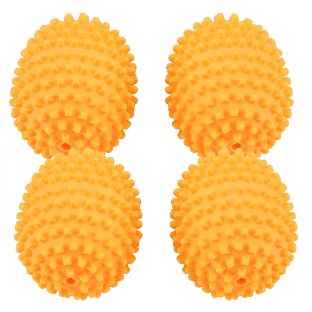 KSTE Secador de bolas - 4pcs / set Orange reutilizables bolas del secador, lavado de lavandería secado de la bola for el hogar Ropa de limpieza.