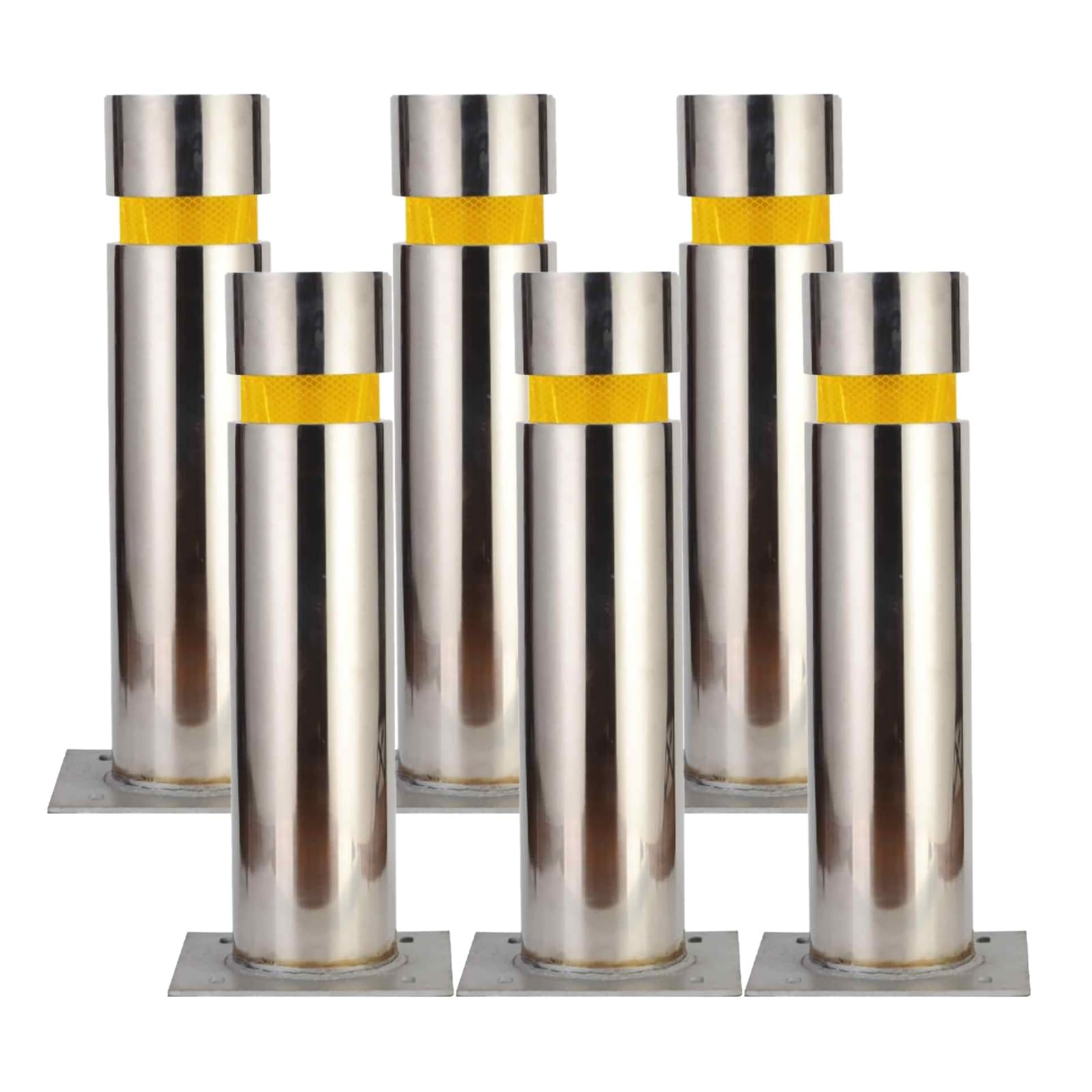 Bornes de sécurité métalliques pour parking et protection de trottoir - 750 mm