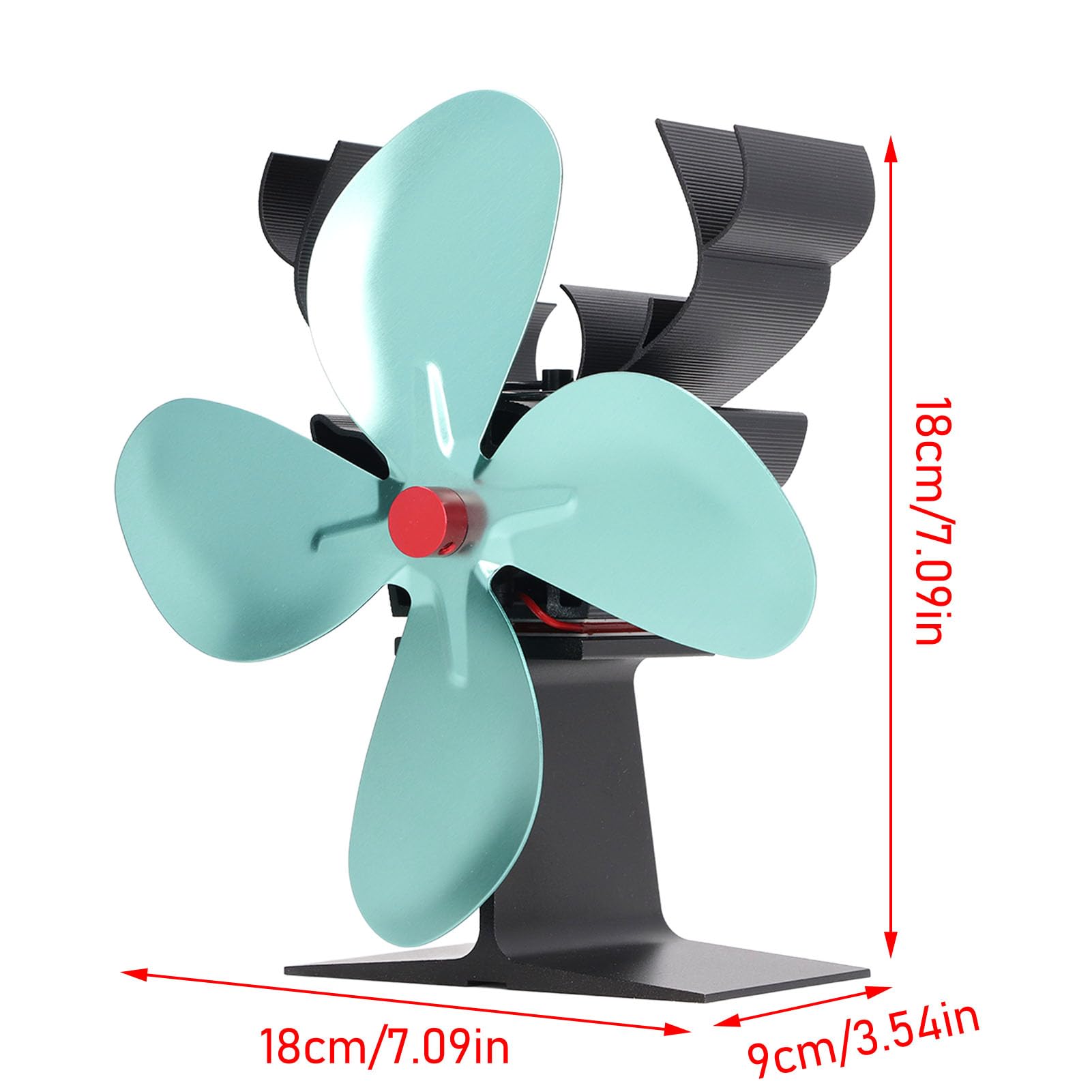 mingzhe Ventilatore per Camino Ventilatore per Stufa a Legna Alimentato a Calore 4 Pale in Stile Natalizio Decorazioni Natalizie - Lega di Alluminio Resistente