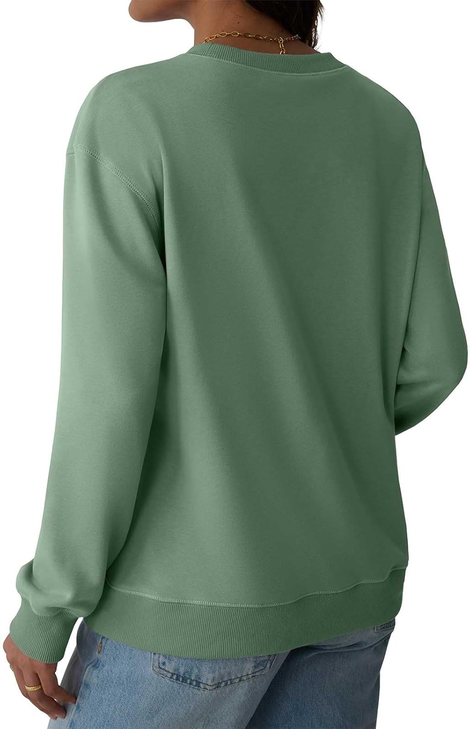 Womens Long Sleeve Sweatshirt Casual Crew Neck T Shirt Cute Pullover Tops Lightweight Loose Fit Sweater 2025 Fall Outfit - Image 3