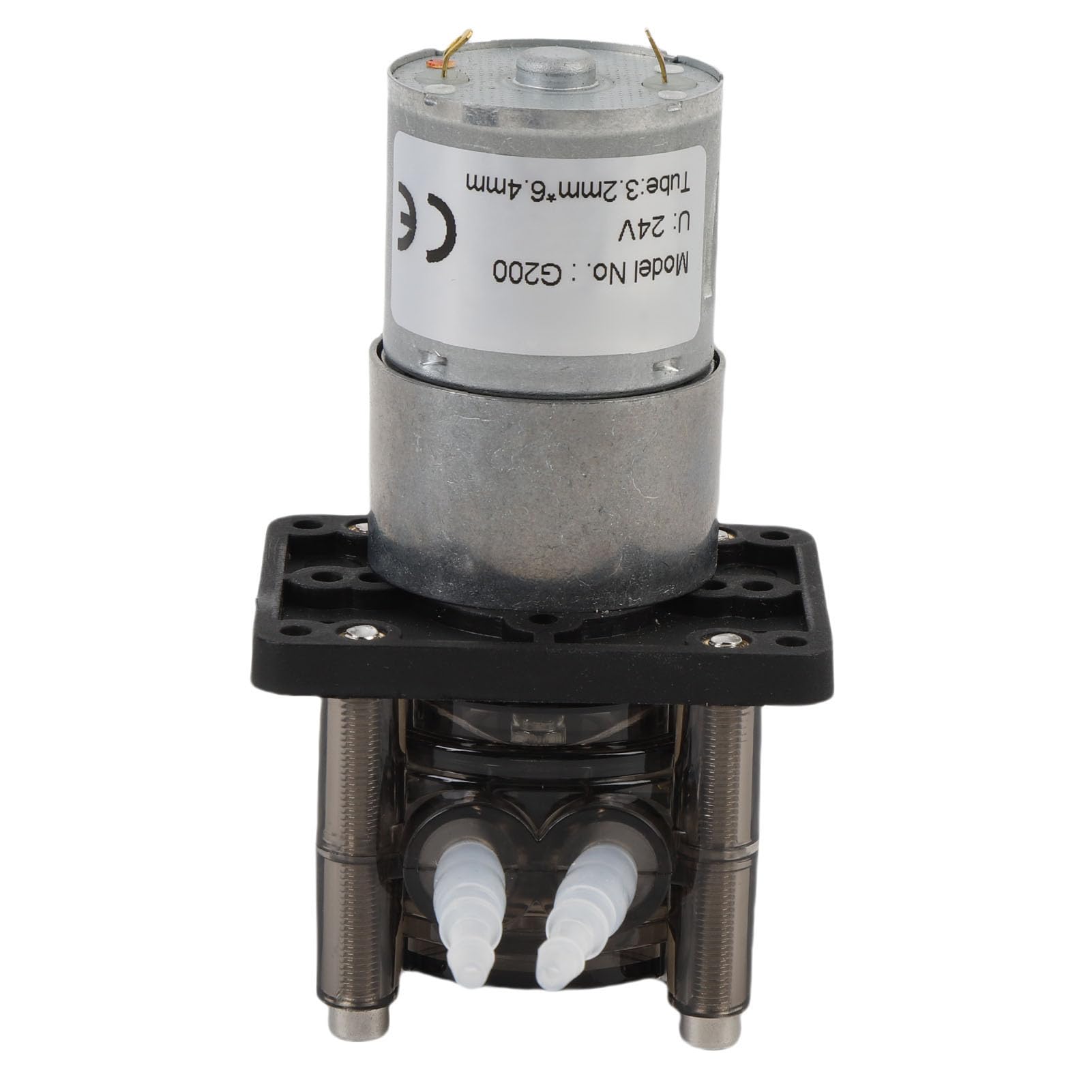 Fafeicy Pompe Péristaltique à Faible Débit, Moteur à Balais CC avec Tube de Pompe Fixe pour Machine de Remplissage Industrielle Analytique de Laboratoire D'aquarium (24V)