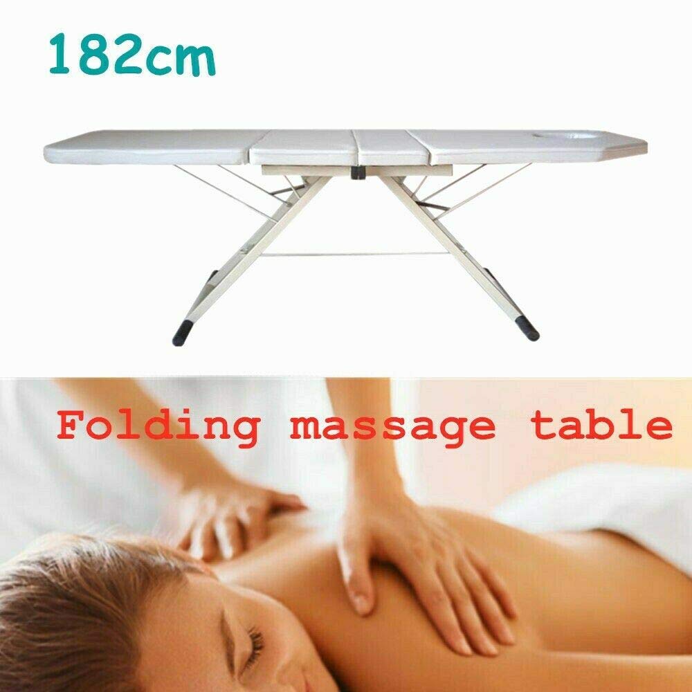 Mesa de masaje plegable portátil, mesa de masaje, cama de belleza, tatuaje profesional de belleza, spa, reiki, portátil, plegada, 3 secciones, hecha de espuma de célula fina