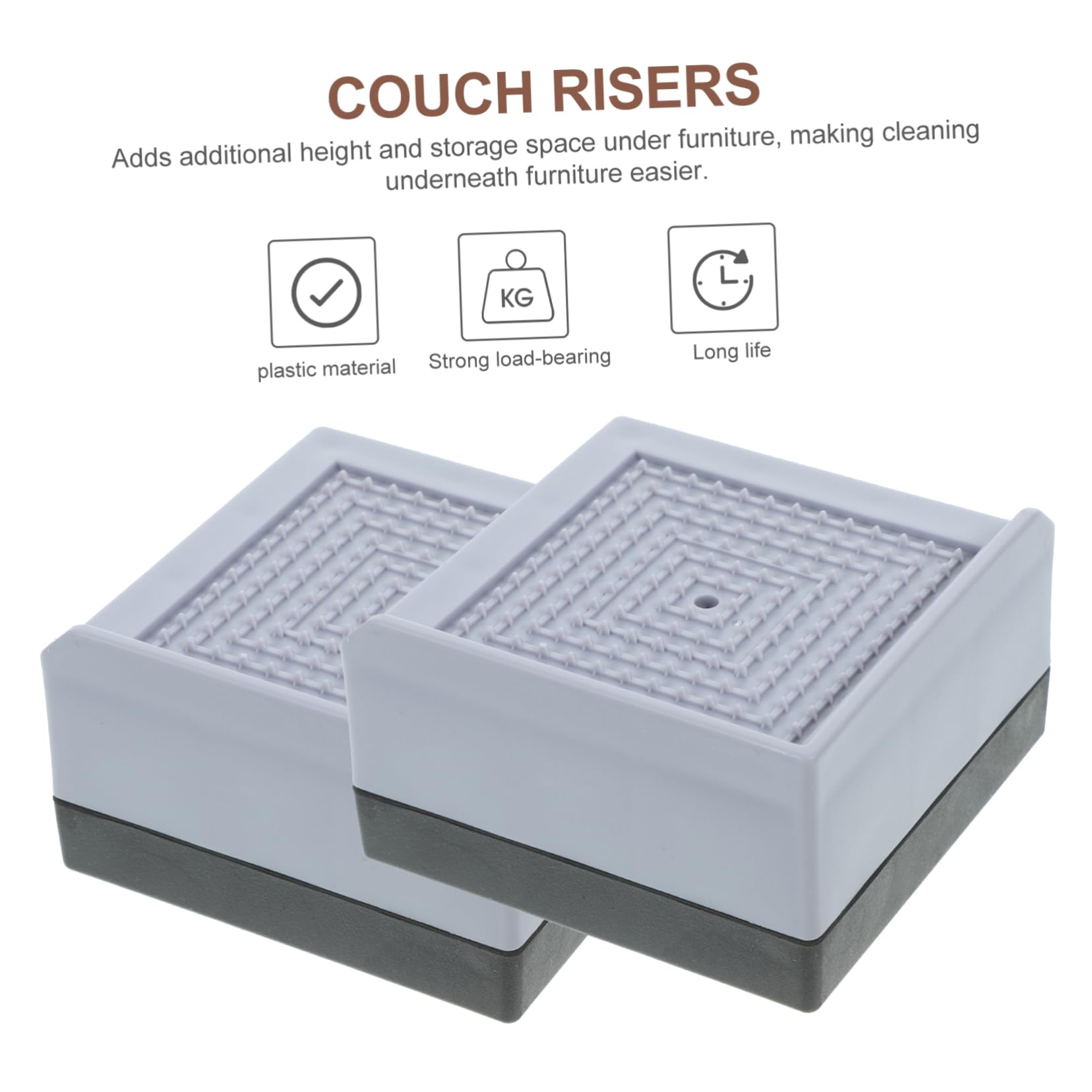 LALAFINA 6pcs Heavy Duty Furniture Risers Bed Supports for Tables and Chairs Prevents Scratches for Home and Dorm Use