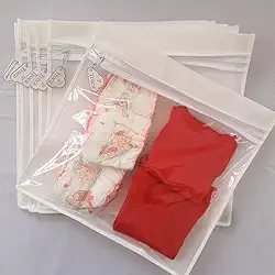 Kit 6 Saquinhos Organizador para Mala Saída Maternidade Bebe (Branco)