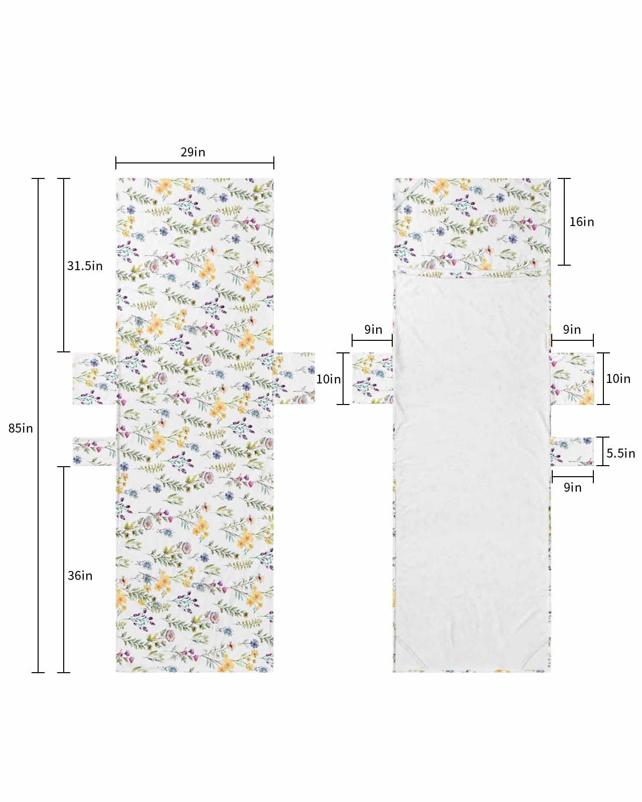 Spring Floral Beach Lounge Chair Towel Cover, Soft Chaise Lounge Towel with Side Pockets Patio Pool Chairs Cover for Beach/Pool Sunbathing 29x85 Elegant Botanical Summer Flowers Colorful