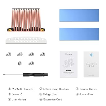 ineo M.2 2280 SSD Pure Cooper Heatsink M12