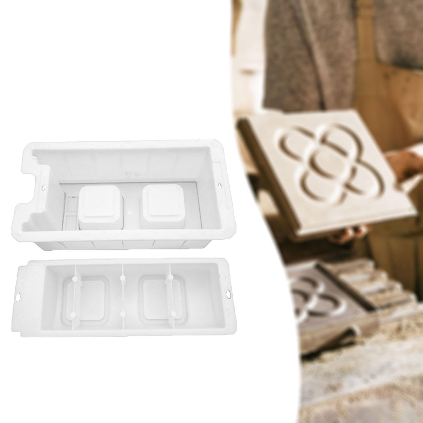 2 Pezzi Modello Pozzo Muro Cemento Mattoni Riutilizzabile per Realizzazione Blocchi in PP Adatto a Giardino Recinzione Cortile Terrazza Prog, Style C
