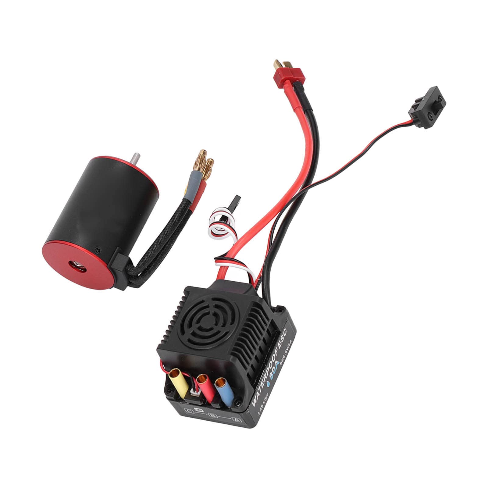 Changor 3650 3100KV Bezszczotkowy Silnik 80A ESC Wodoodporny Elektryczny Regulator do Zestawu Samochodowego 1/8 1/10 RC