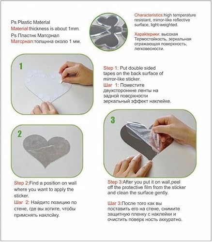 Miniatura 4 de FOMIYES Calcomanías de espejo acrílico 3D para decoración de pared con forma de caballo calcomanías de arte de pared autoadhesivas escultura de