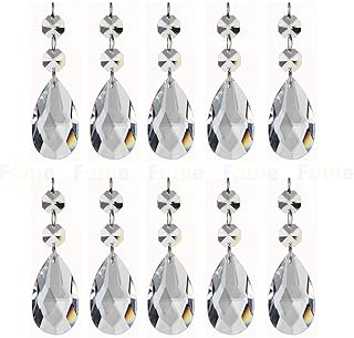 Crystal Chandelier,FOME Teardrop Chandelier Crystal Pack of 10 Crystal chandelier prisms pendant crystal chandeliers + FOME Gift