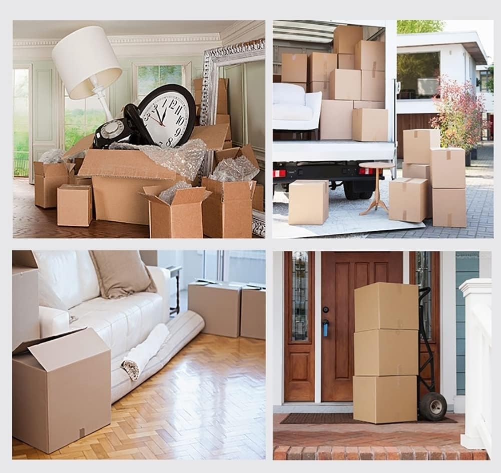 Cajas de envío para embalaje y mudanzas, juego de 4 cajas de almacenamiento grandes de cartón para envío y embalaje, 100 x 50 x 50 cm