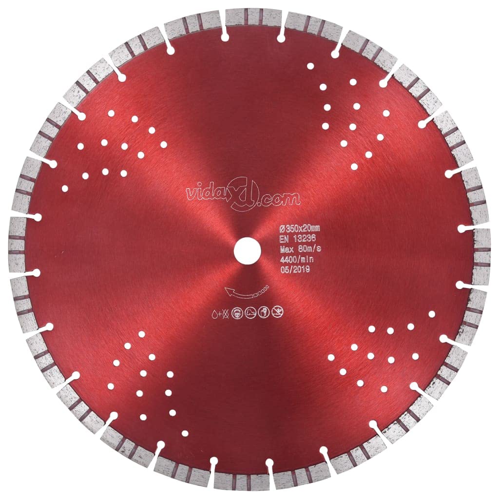 ShGaxin Disco da Taglio Diamantato con Turbo e Fori in Acciaio 350 mm,Articoli di ferramenta,Accessori per Attrezzi,Lame per Attrezzi,Lame per seghe-143234