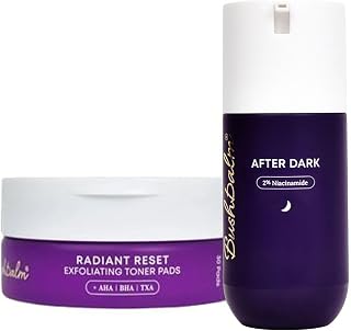Bushbalm Brightening Routine Bundle - After Dark Brightening Gel & Radiant Reset Exfoliating Pads for Underarm, Bikini Line & Intimate Areas - TXA, Niacinamide and Aloe Vera - Fragrance-Free