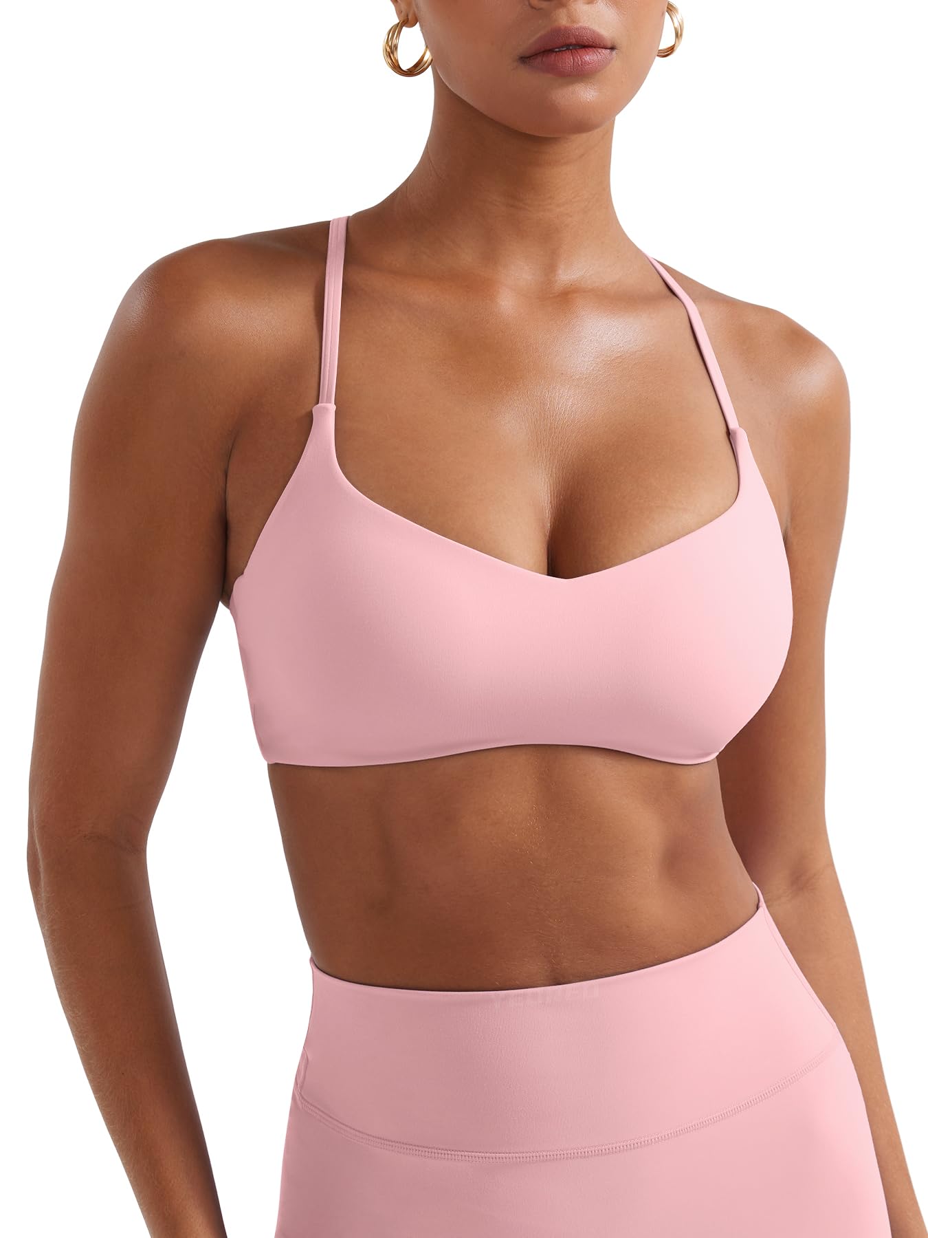 YEOREO Y Rückenträger BHS Damen Push Up Sport BH Gepolstert Fitness Medium Impact Yoga Tops mit Verstellbaren Rückenriemen Workout Gym Bra