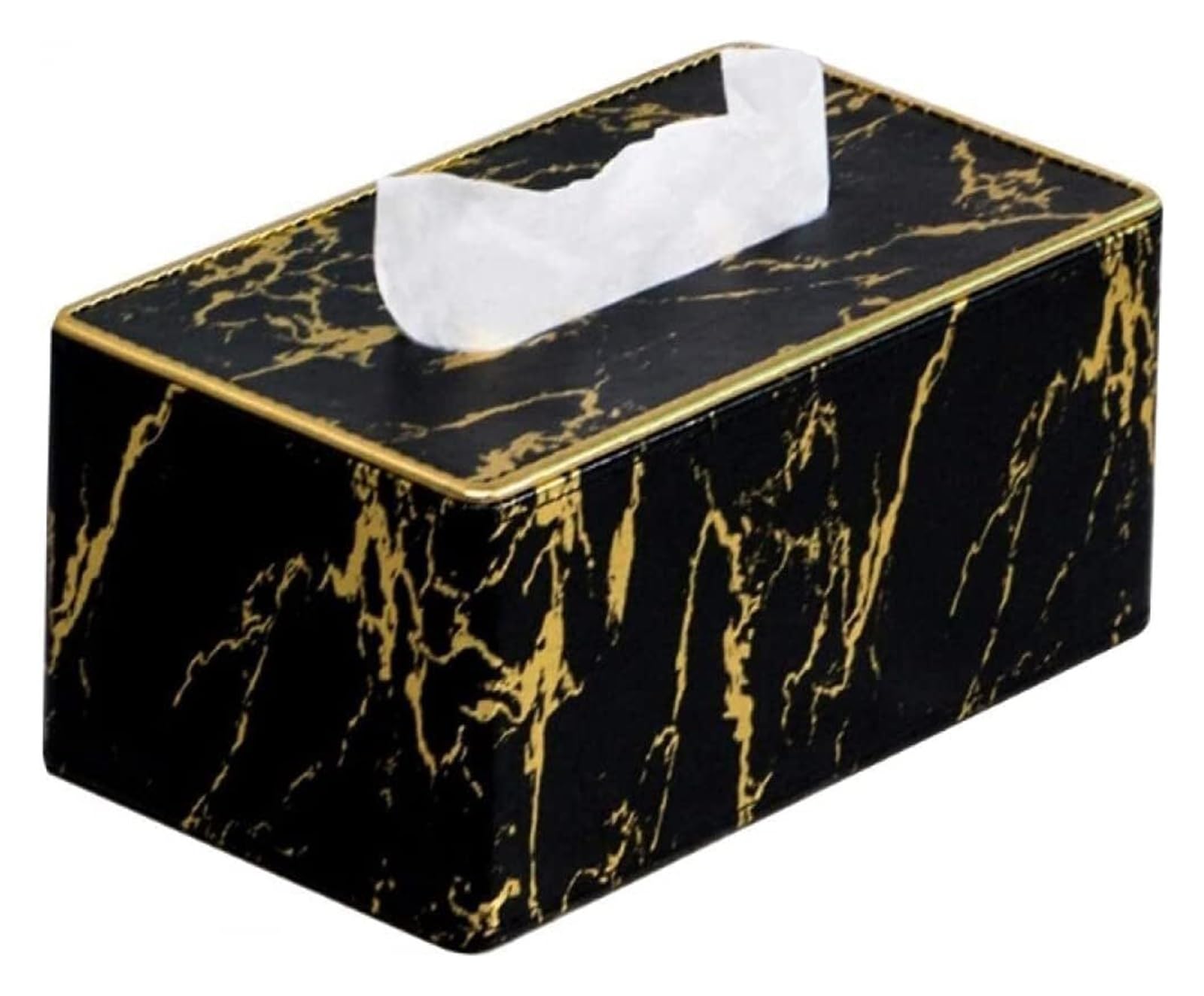 PU leather tissue box Marble Leather Tissue Box Paper Napkin Holder Home Office Decoration