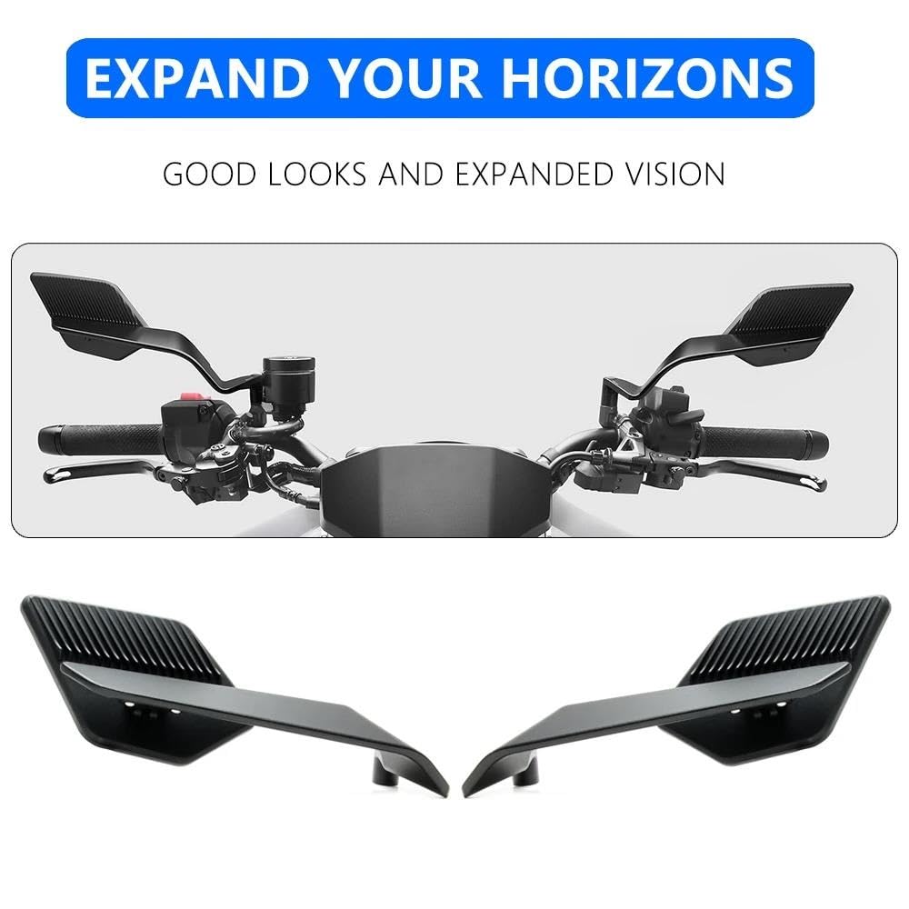 Moto Specchio Laterale per Kawasaki Z H2 Z400 Z500 SE Z650 Vento Wing Stealth Winglets Specchietti Retrovisori per Z800 Z900 Z1000