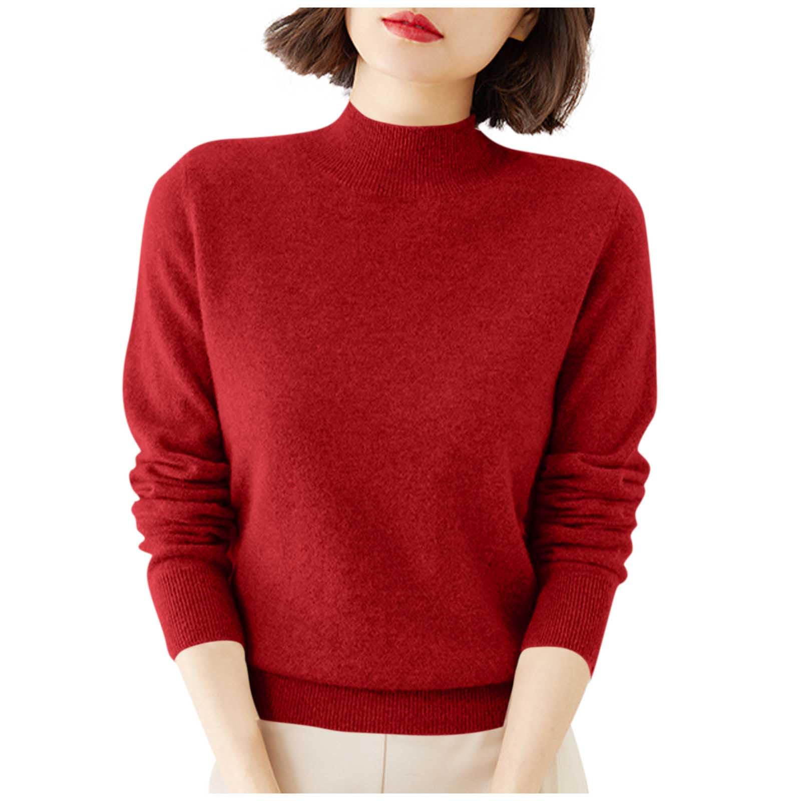 Cashmere Sweaters for Women Half Turtleneck Long Sleeve Sweater Cozy Business Casual Fall Winter Outfits