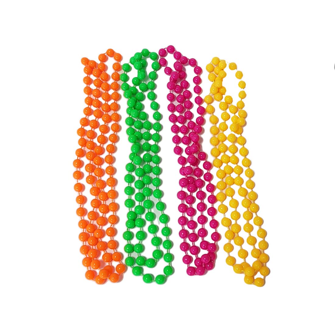Collana di perline al neon 4 pezzi gioielli girocollo anni '80 carnevale festa