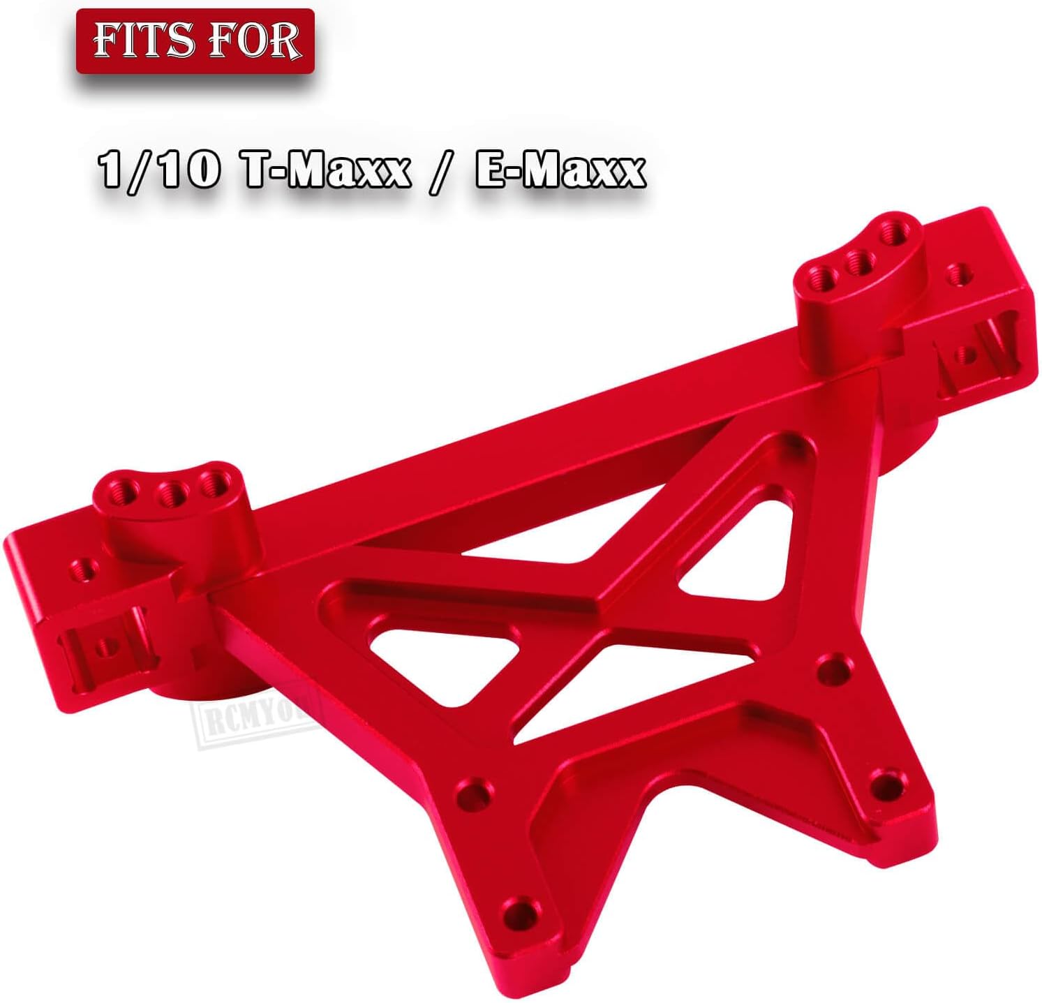 RC Front Rear Shock Tower Shock Mounts Upgrades Part for 1/10 T-Maxx/E-Maxx,Aluminum Front Rear Shock Mounts Hops up,#4917R,Red