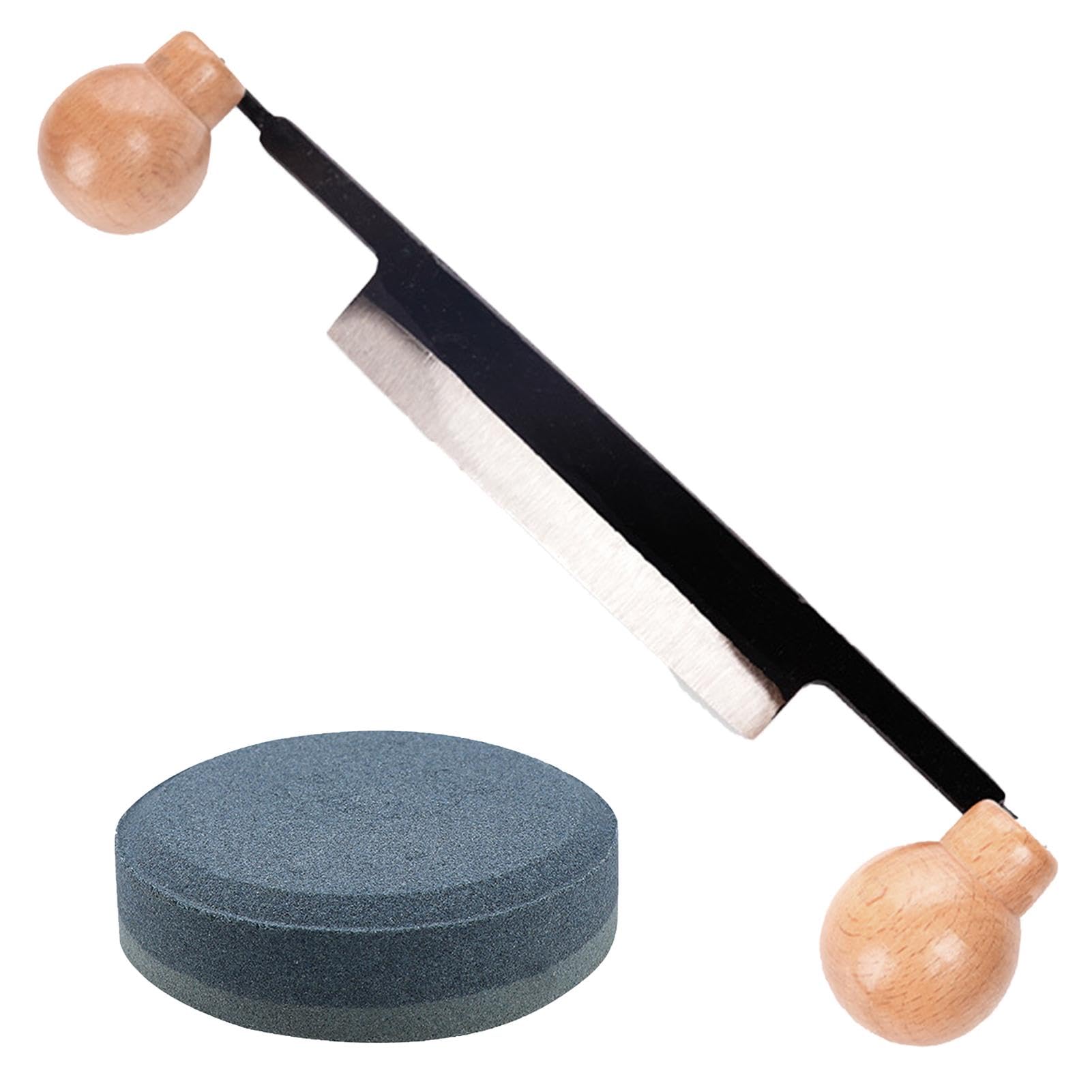 Couteau à écorcer pour grattoir à bois avec double poignée
