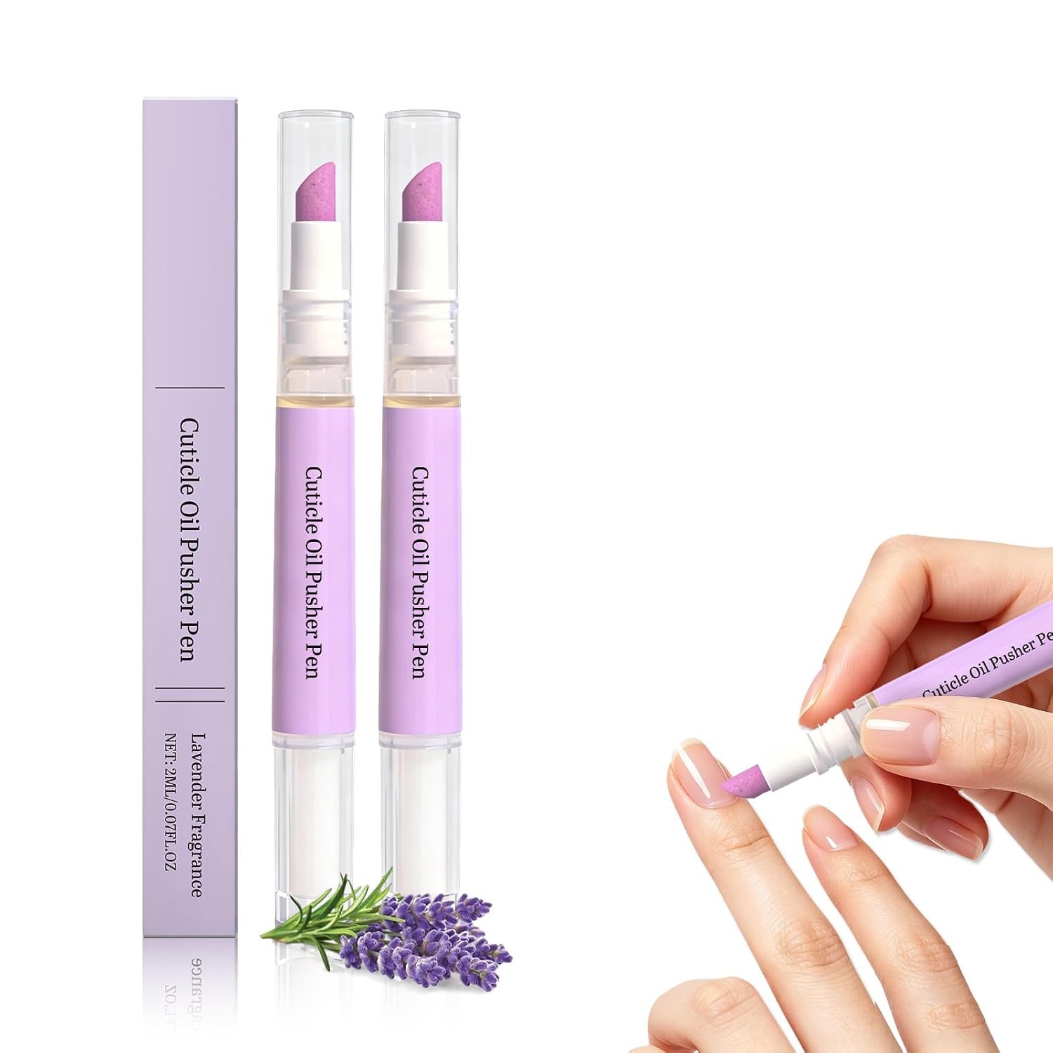 2-in-1 Cuticle Oil Pusher Pen for Nail Care